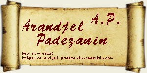 Aranđel Padežanin vizit kartica